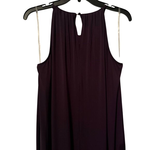 Cato Womens Purple Sleeveless Maxi Dress size Lrge With Decorative Beaded Neckli - Picture 11 of 12